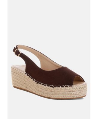 Womens Georna Peep Toe Espadrille Wedges