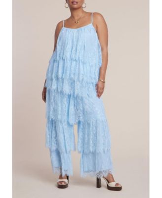 Women's Plus Size Tiered Lace Pant