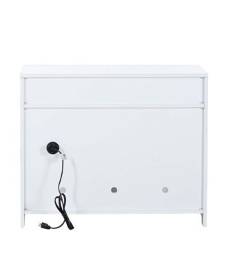 Cat Litter Box Enclosure with Hidden Plug – 2-Door Wooden Bench & Side Table