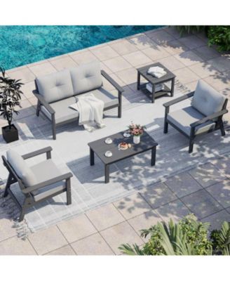 Piece HDPE Weather-Resistant Outdoor Patio Conversation Seating Set