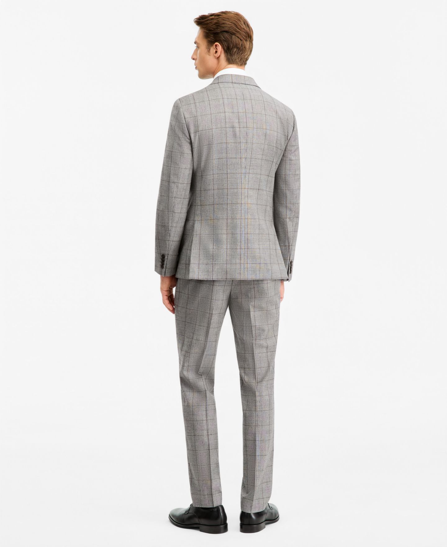 Мужские комплекты Ted Baker Modern-Fit Gray & Wine Plaid Suit Separates, цвет: Серый — фото 2
