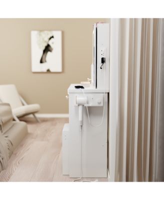 Elegant Modern Wooden Nightstand with 3 Drawers Natural Finish Bedside Table for Bedroom Living Room