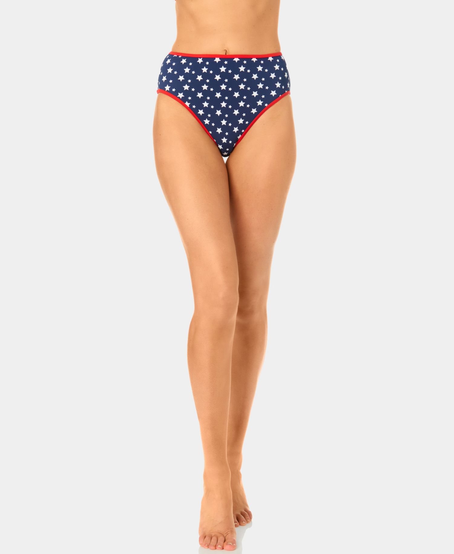 Women's Starstruck Mini Rib High-Waist Swim Bottoms