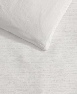 Crinkle Seersucker Solid 3-Pc. Duvet Cover Set, King