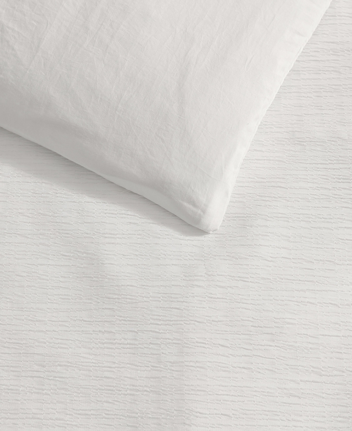 Vera Wang Crinkle Seersucker Solid 3-Pc. Duvet Cover Set