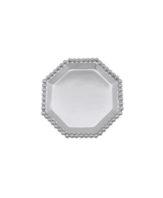 Pearled-Border 6" Octagonal Canape Plate