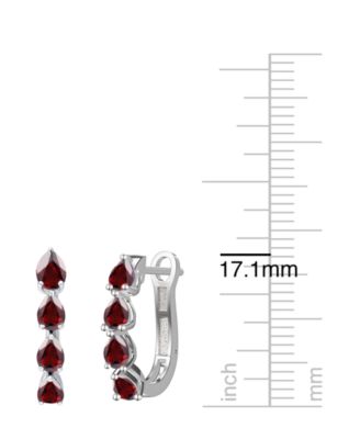 Lab Grown Emerald (1 ct. t.w.) Earrings in Sterling Silver (Also Available in Multi-Stones)