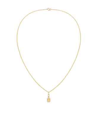 Lab Grown Emerald (3/4 ct. t.w.) & Lab Grown White Sapphire (1/5 ct. t.w.) Necklace in 14k Gold Over Sterling Silver (Also Available in Multi-Stones)