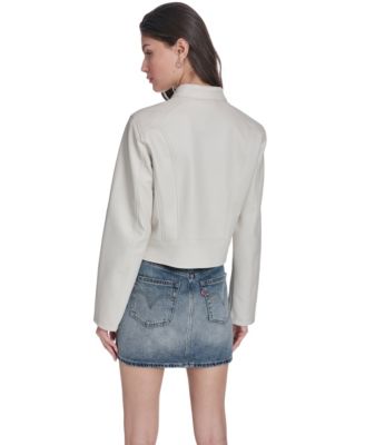 Women's Faux Leather Racer Jacket