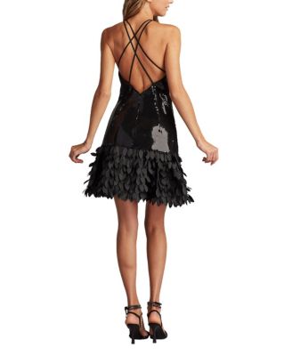 Women's Leni Sequin Petal-Hem Mini Dress