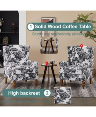 Vintage Luxury Style Coffee Table & Armchair Set