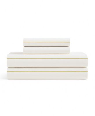 Printed Washed 200-Thread Count Cotton Percale 4-Pc. Sheet Set, Queen