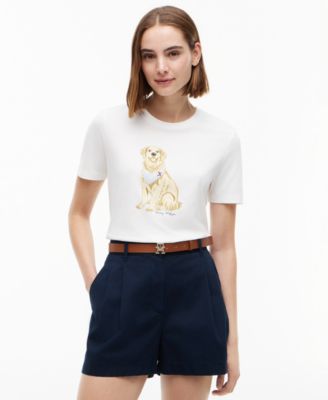 Women's Graphic Dog Print T-Shirt