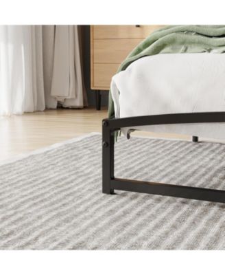 6 Inch Metal Platform Bed Frame - Steel Slat Support No Box Spring