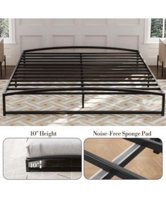 10in High Metal Platform Bed Frame Sturdy Steel Slat Support