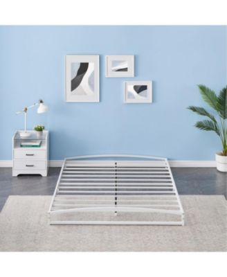 6in Metal Platform Bed Frame Steel Slats No Box Spring
