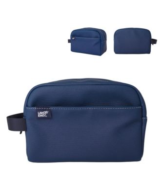 Woven Dopp Kit for Men, Solid Toiletry Bag with Top Zip and Front Pocket