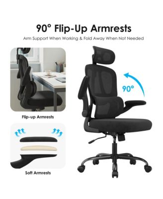 Ergonomic Office Chair, Adjustable Swivel Desk Chair with Headrest and Lumbar Support, Computer Chair for Home Office