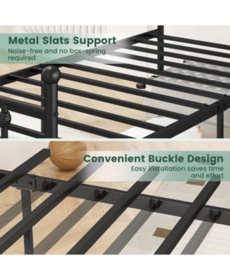 Heavy Duty Metal Bed Frame with Headboard