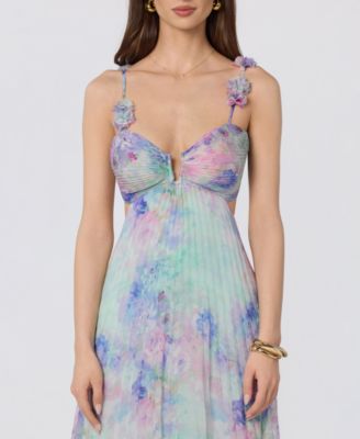 Women's Emese Pleated Floral Maxi Dress