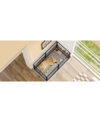 63.7" Large Dog Cage with Top, Indoor Pet Kennel for Medium Dogs and Puppies