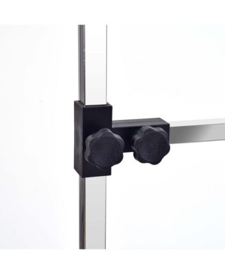 36" Pink Folding Pet Grooming Table with Stainless Steel Frame and Adjustable Arm