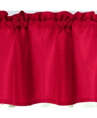 100% Polyester Gibson Solid 3 Piece Kitchen Curtains Valance and Tiers Set 54" x 18"