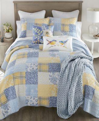 Spring Flowers 3-Pc. Quilt Set, Queen