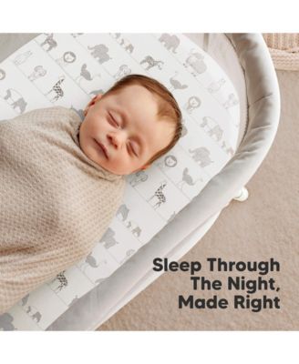 Bassinet Sheet for Baby Girls, Boys, 2-Pack Soothe Bassinet Fitted Sheets, Bedside Bassinet Mattress Sheet