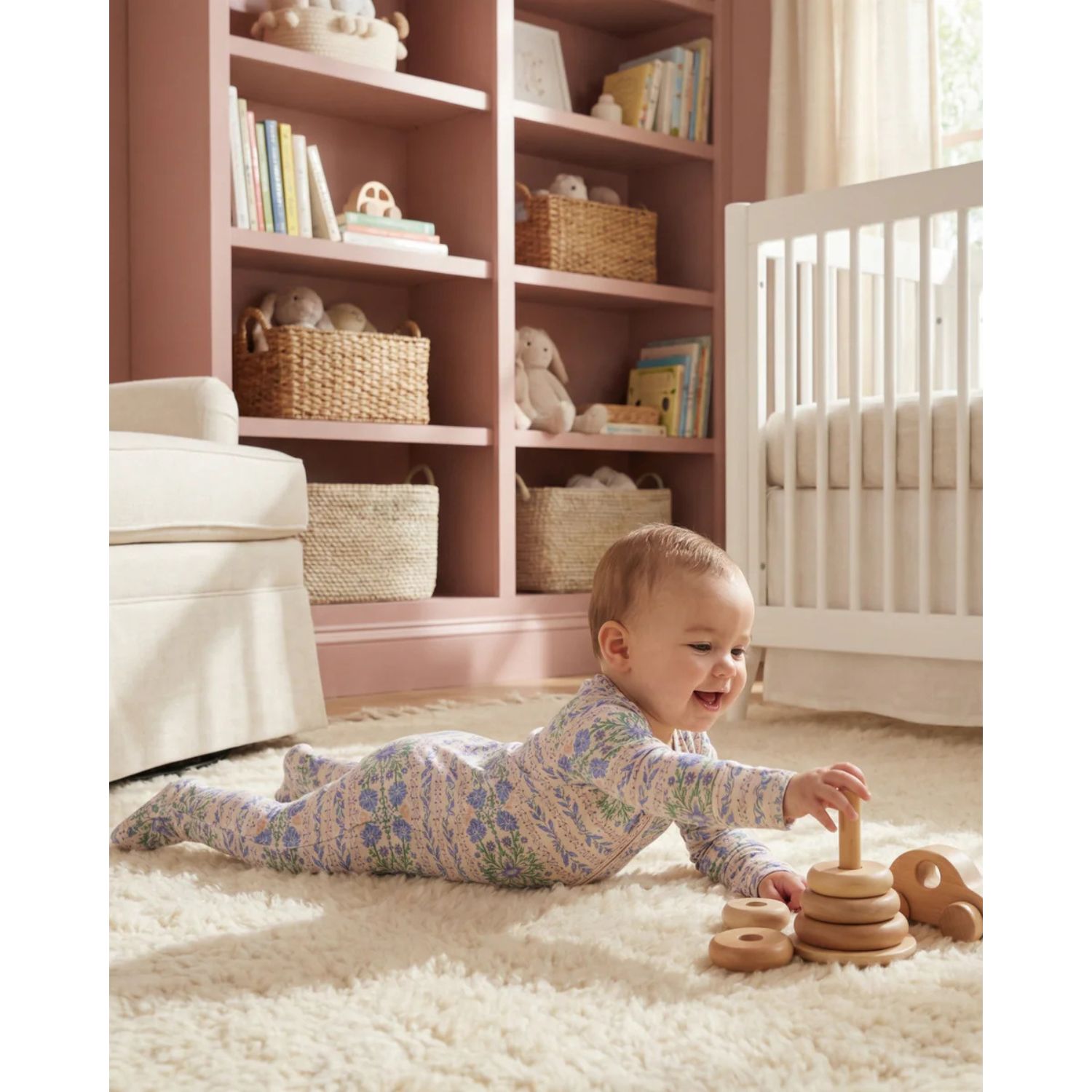Baby Girl's Spring Cascade Bamboo Sleeper