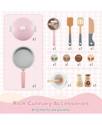 Wooden Kids Kitchen Playset with Coffee Maker for kids