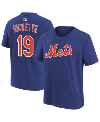 Big Boys and Girls Bo Bichette Royal New York Mets Name & Number T-Shirt