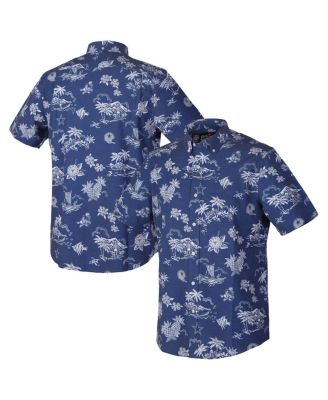 Men's Navy Dallas Cowboys Throwback Kekai Performance Button-Down Shirt