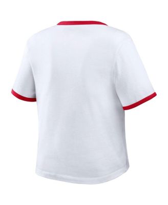 Women's White Philadelphia Phillies Ringer Baby T-Shirt