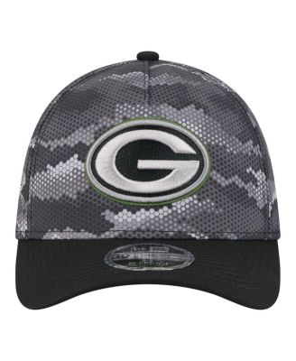Men's Black Green Bay Packers Camo A-Frame 39THIRTY Flex Hat