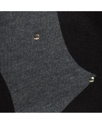 Women's Black New York Mets Rhinestone Sprinkle Boxy Cropped T-Shirt