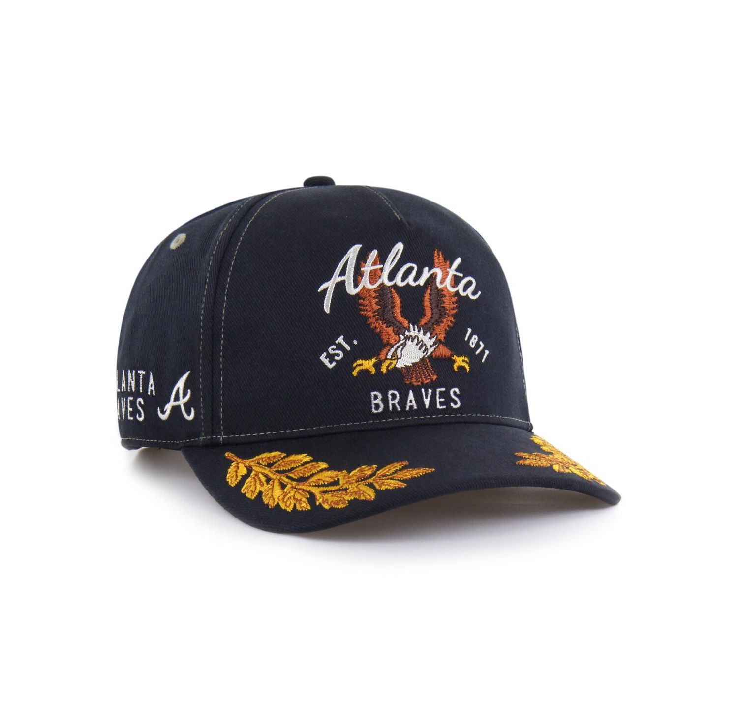 Men's Navy Atlanta Braves Keepsake Collection Adjustable Hitch Hat