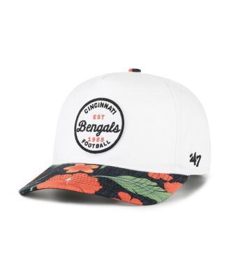 Men's White/Black Cincinnati Bengals Beach Side Hitch Adjustable Hat