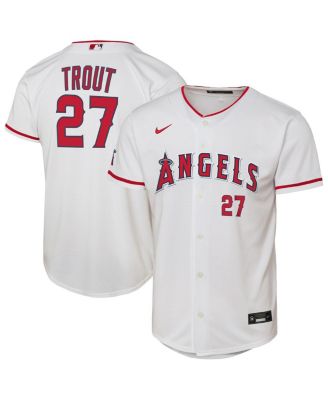 Big Boys and Girls Mike Trout White Los Angeles Angels Home Stadium Player Jersey