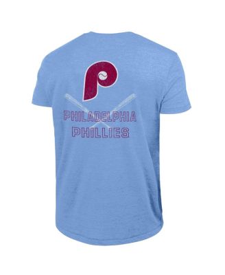 Men's Light Blue Philadelphia Phillies Tri-Blend T-Shirt