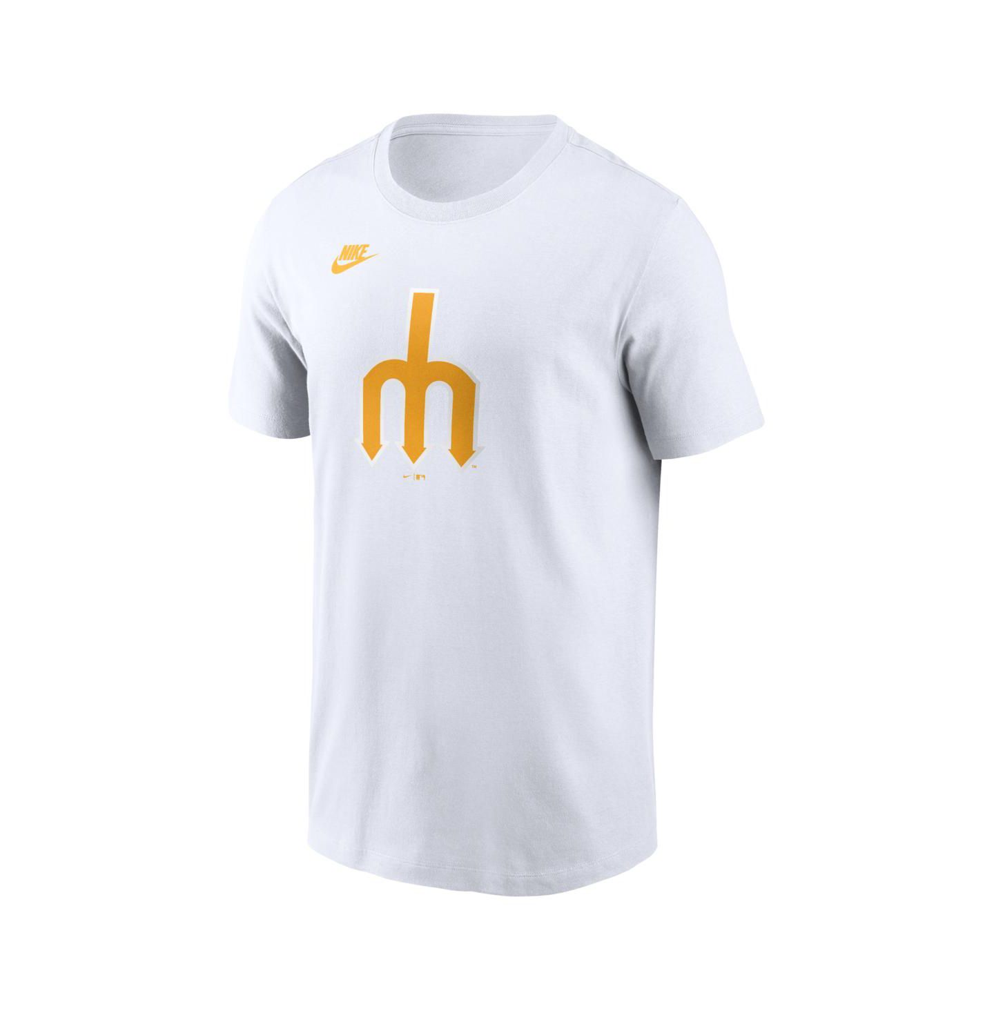 Мужская футболка Nike White Seattle Mariners Cooperstown Collection Logo — фото 3