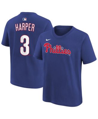 Big Boys and Girls Bryce Harper Royal Philadelphia Phillies Name Number T-Shirt