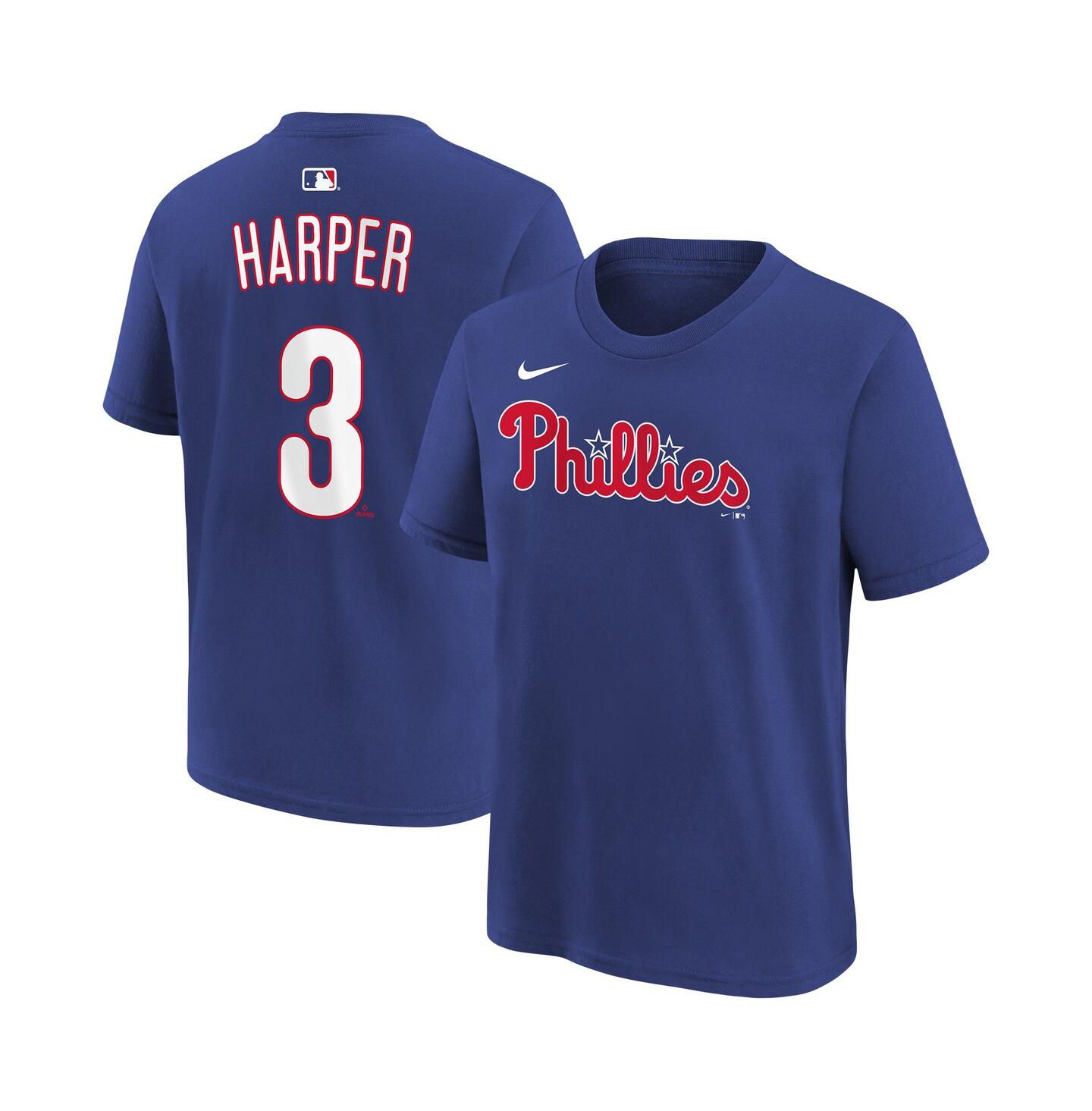 Детская футболка Nike Bryce Harper Philadelphia Phillies с именем и номером, Royal — фото 1