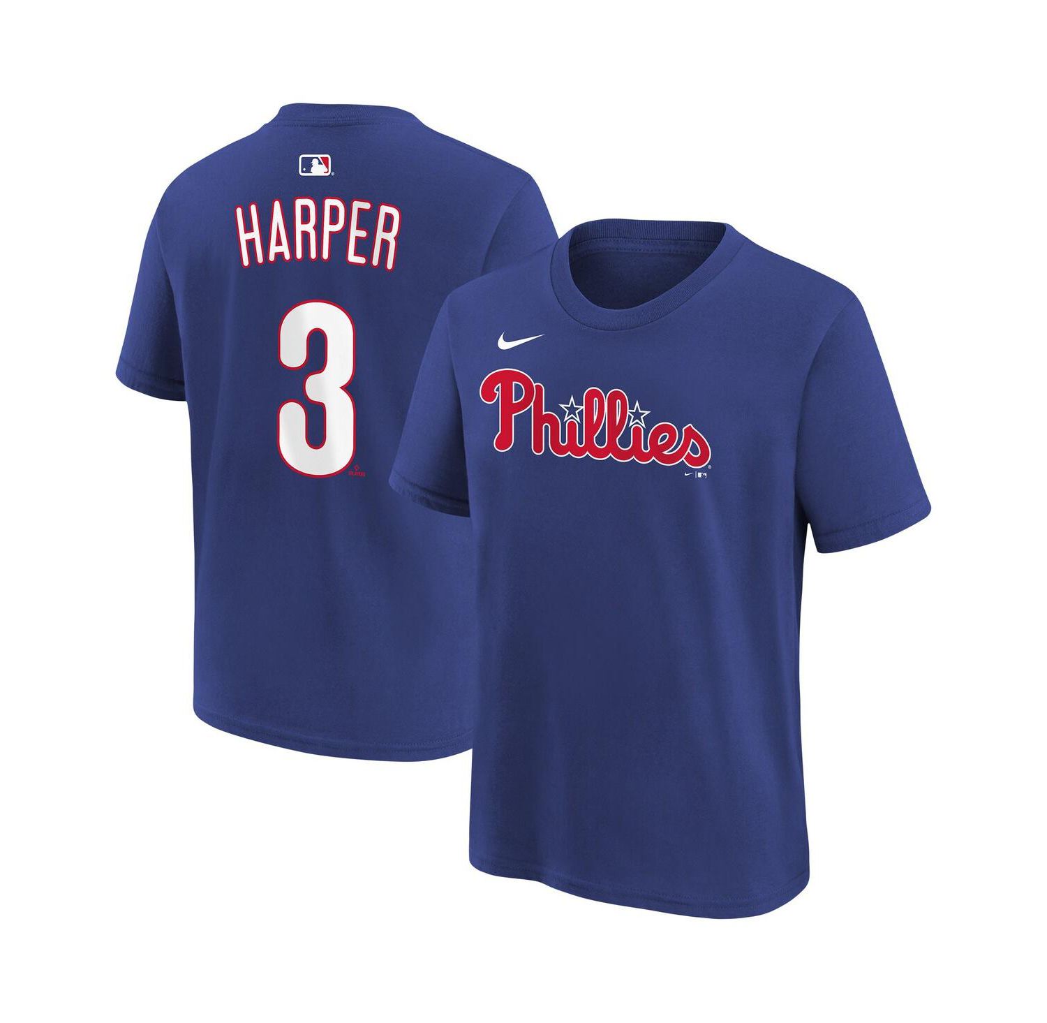 Big Boys' and Girls' Bryce Harper Royal Philadelphia Phillies Name & Number T-Shirt