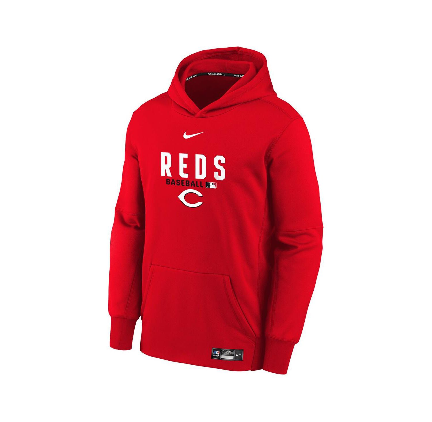 Big Boys and Girls Red Cincinnati Reds Authentic Collection Therma-FIT Hoodie