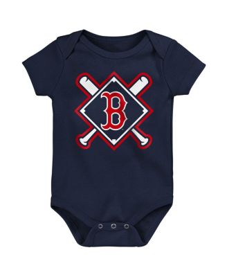 Baby Boys and Girls 3-Piece Boston Red Sox Home Plate Creeper Set