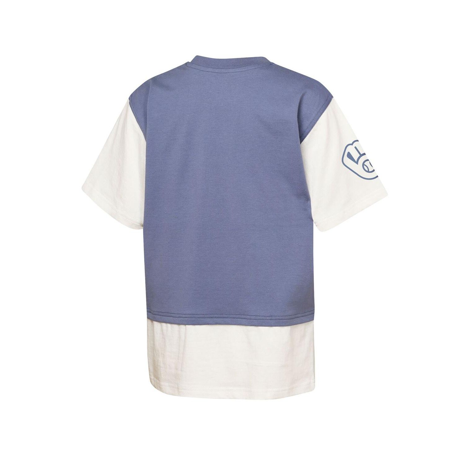 Big Boys and Girls Navy/Cream Milwaukee Brewers Ultimate Pastels Premium Double Run T-Shirt