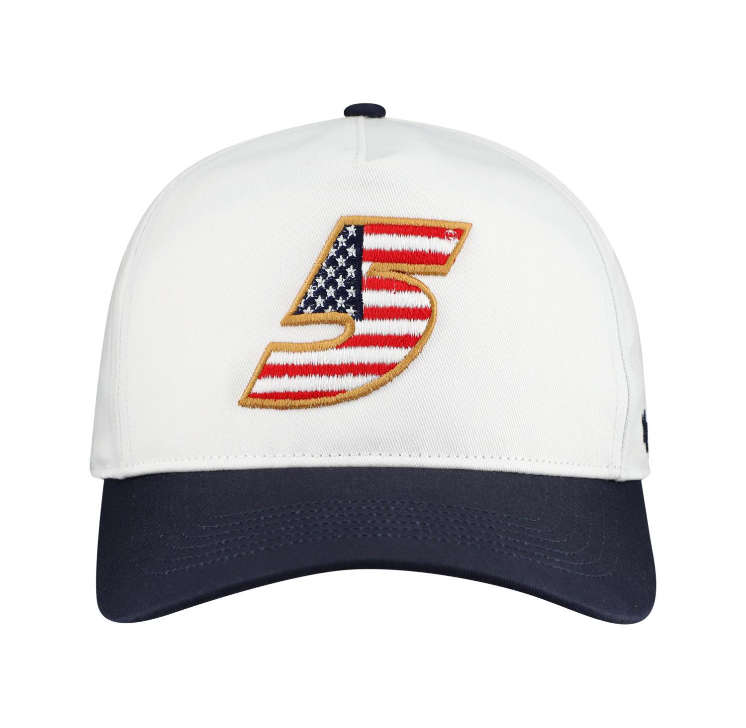 Men's White Kyle Larson Flag Fill Two-Tone Team Adjustable Hitch Hat