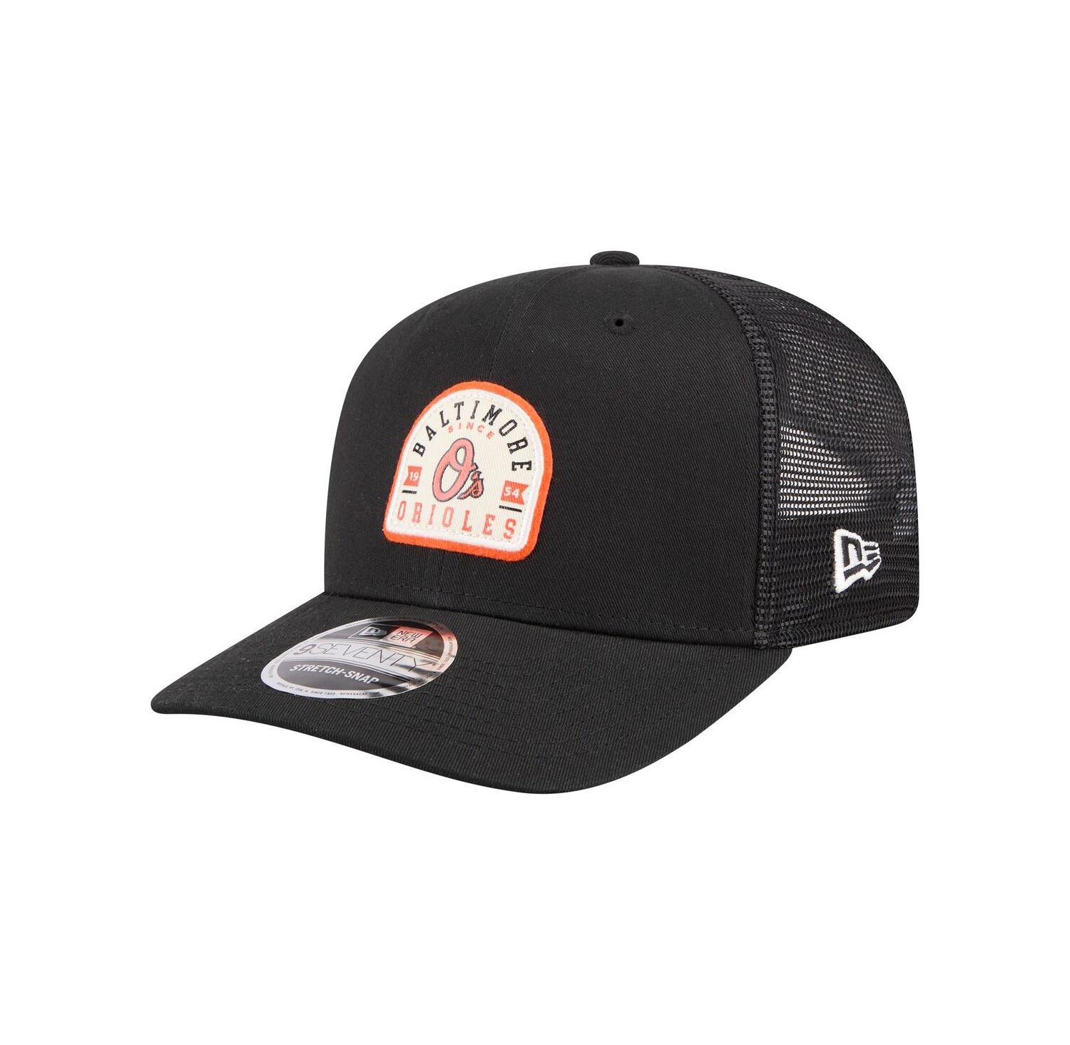 Men's Black Baltimore Orioles Alternate Logo Contest 9SEVENTY Adjustable Trucker Hat