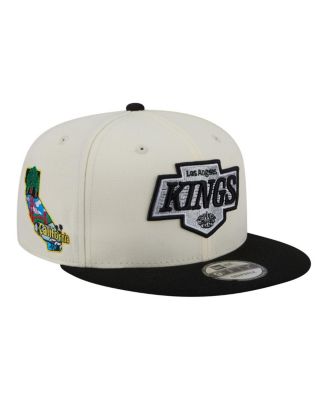 Men's White/Black Los Angeles Kings Injection Localized Two-Tone 9FIFTY Snapback Hat